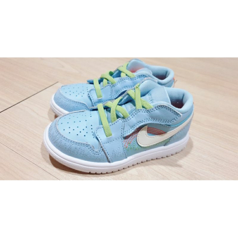 Nike jordan 聯名款 嬰幼兒 小童 藍色 水藍色 慢跑休閒鞋