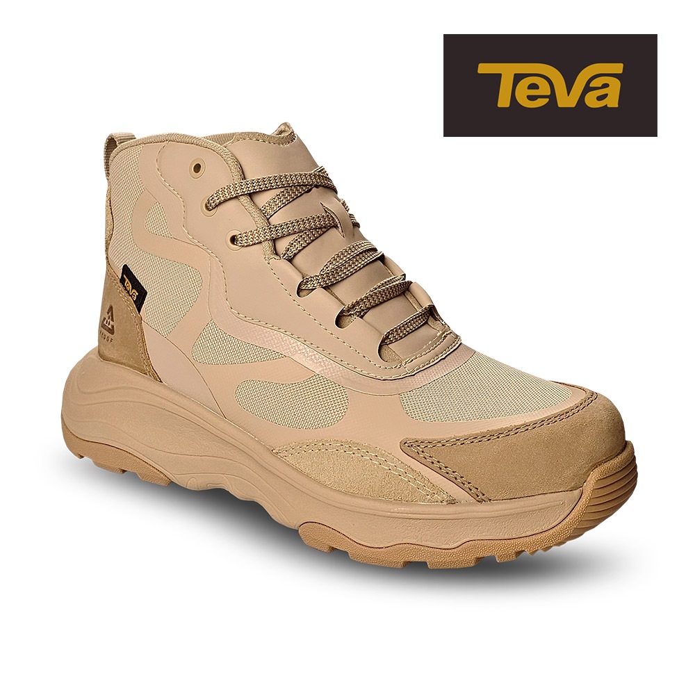 【TEVA】女 Geotrecca 高筒防潑水戶外登山鞋/休閒鞋-沙色 (原廠現貨)