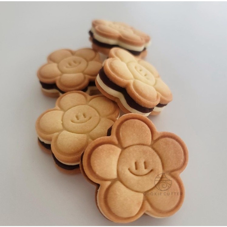 【宜焙】微笑花朵餅乾模 3D列印模 親子烘培 烘焙壓模 餅乾模具 手工餅乾 造型餅乾 壓模餅乾 餅乾模