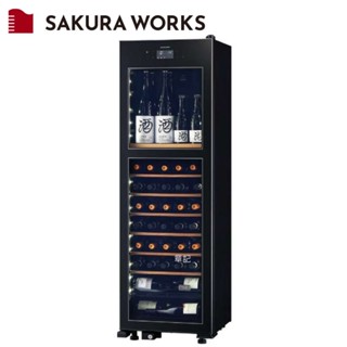 日本SAKURA WORKS 冰溫® M2系列雙溫酒櫃 / 63瓶 LX63-B-L LX63-B-R