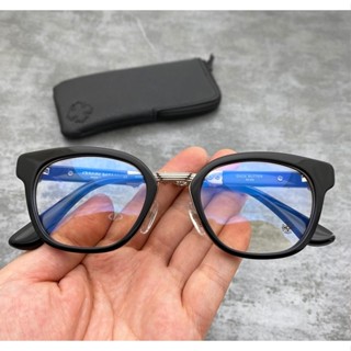 精工珍藏雕刻復古鍍銀眼鏡克羅伈 方框商務純鈦眼鏡 潮流眼鏡百搭 大框眼鏡修顏 痞帥素顏銀飾鏡框