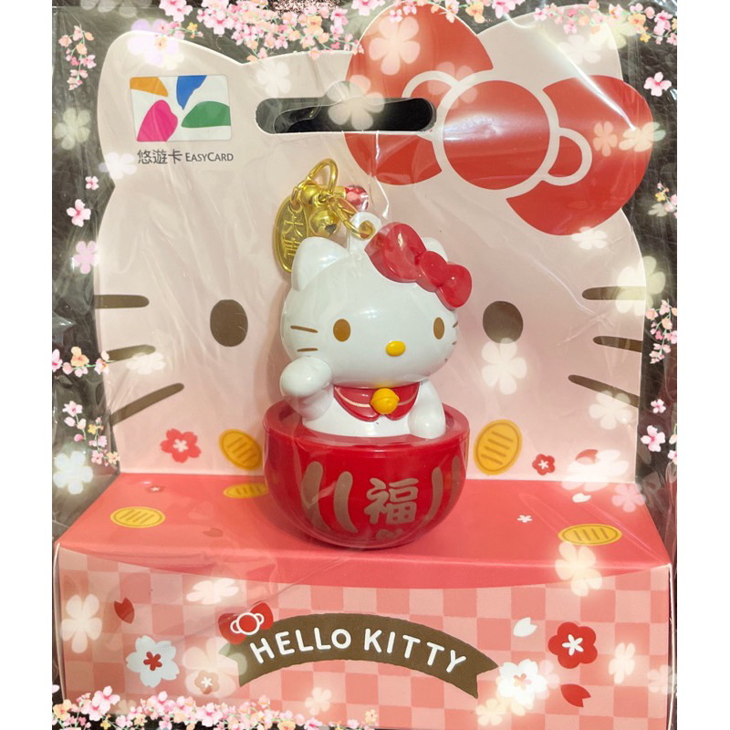 Kitty達摩造型悠遊卡-招財進寶