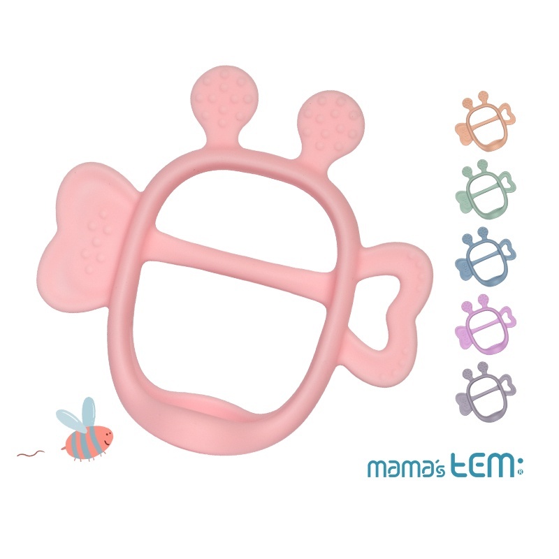 韓國MAMA's TEM  Jem Jem胖蜜蜂固齒器【握握手】多色可選 玩具 彌月禮 滿月禮 新生兒《美美加》