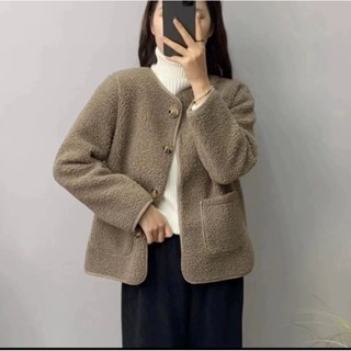 （時尚單品上裝）🐑軟羊羔絨寬鬆百搭休閒羊羔毛絨長袖保暖開衫外套🐑