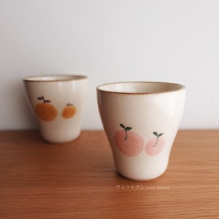 【樂芙選品】日本製 美濃燒 手繪復古風 湯吞 茶杯 水杯