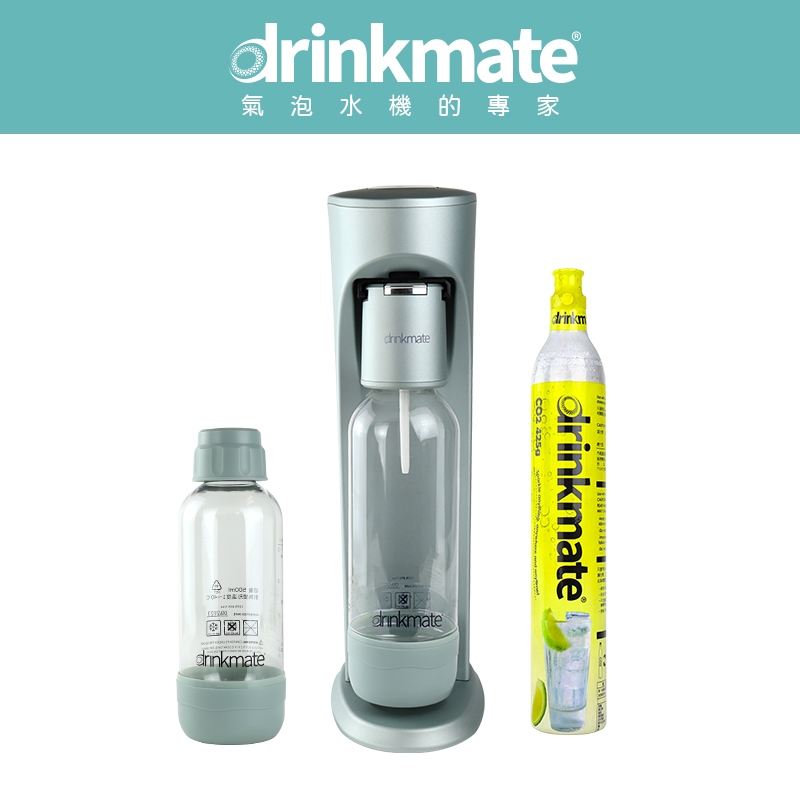 【福利品】drinkmate 犀牛機 Rhino410 湖水綠 氣泡水機+氣瓶