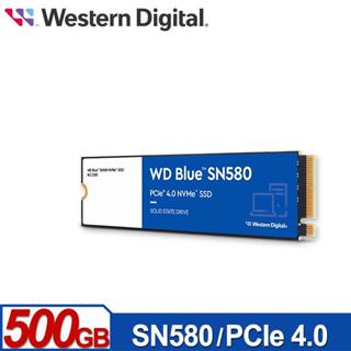 WD 藍標 SN580 500GB NVMe M.2 PCIe 4.0 SSD 固態硬碟 WDS500G3B0E
