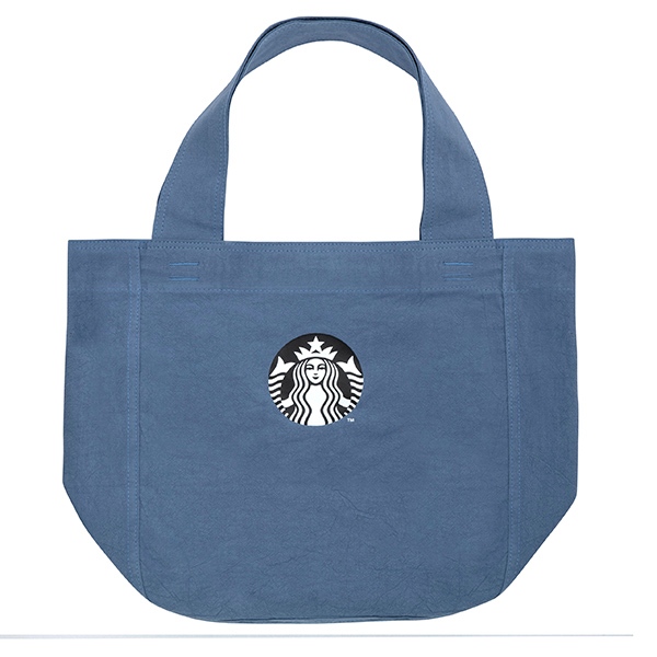 全新 STARBUCKS 星巴克 牛仔 藍色 女神 棉麻提袋 托特包 手提袋 便當袋 水桶包 桃園火車站 可面交