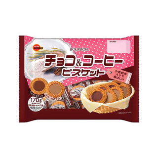 BOURBON北日本 巧克力風味&咖啡風味餅乾家庭包163.2g #日本零食 特價