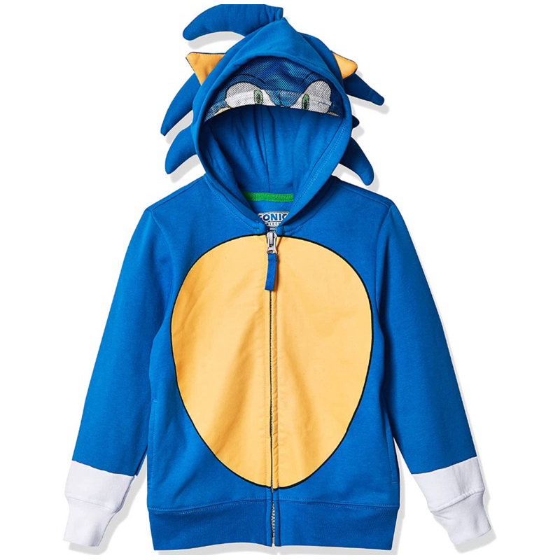 衣斯坦寶｜ 歐美正版 Sonic 4-16y 音速小子 男童 造型 連帽 外套 上衣 索尼克 衣服 兒童 童裝