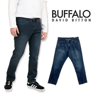 Buffalo 深藍刷色 牛仔長褲 最大42腰 彈性 修身 休閒 大尺碼 長褲 #9410
