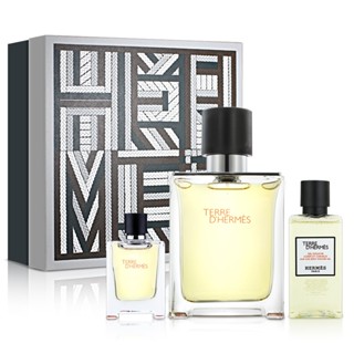 HERMES 愛馬仕 大地香水禮盒(淡香水100ml+小香5ml+沐浴精40ml)