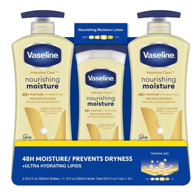 凡士林 Vaseline 進口潤膚乳液組 600毫升 2入+ 295毫升 1入 好市多代購