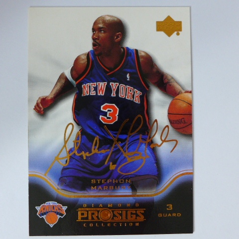 ~Stephon Marbury/馬布瑞~NBA球星/馬大帥 2004年UD.印刷簽名籃球卡