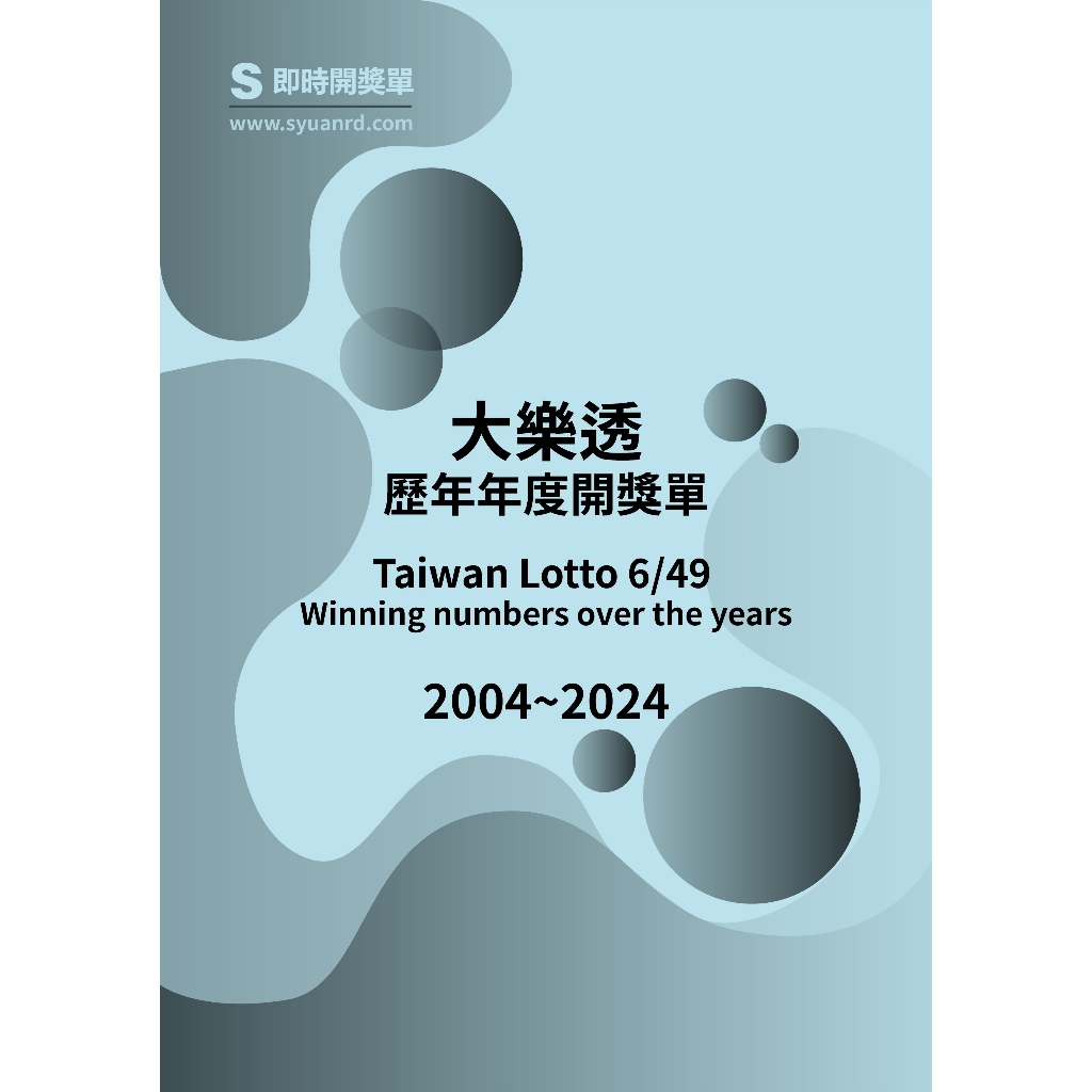 Chu Rabbit’s Closet 大樂透 歷年年度開獎單 2004年~2023年 威力彩/天天樂 歷史紀錄 開獎單