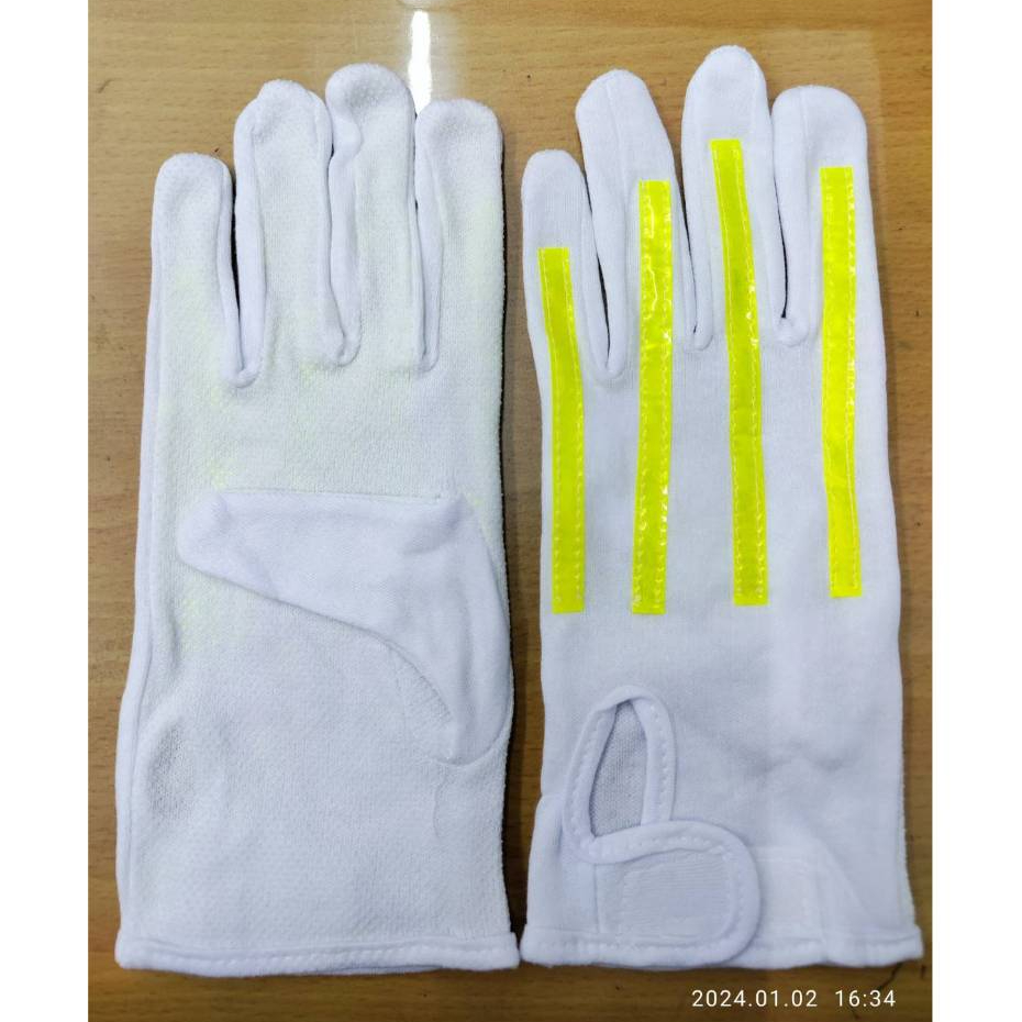 開發票 白手套 警用 反光 止滑 手套 魔鬼氈 設計 憲兵 警察 儀隊 一雙價格