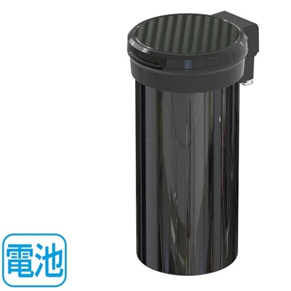 日本SEIKO 電池式 掀蓋自動開啟LED燈煙灰缸 碳纖紋蓋 黑色 ED-242
