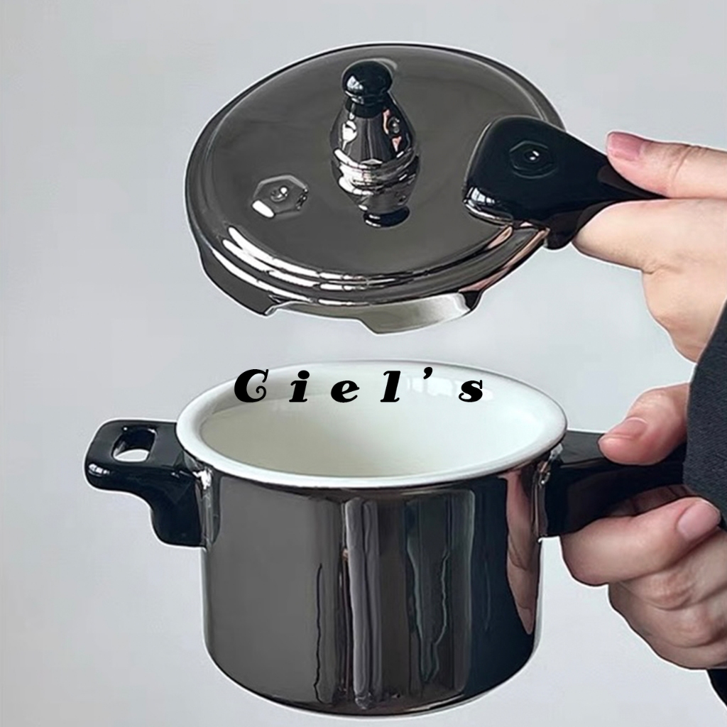 𝐂𝐢𝐞𝐥’𝐬、『悶聲發財』🍲高壓鍋馬克杯 創意搞怪禮物 電飯煲陶瓷泡茶杯 個性搞笑壓力鍋水杯
