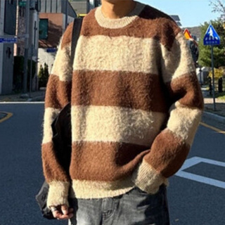 【Metanoia】韓國設計 條紋羊毛針織衣