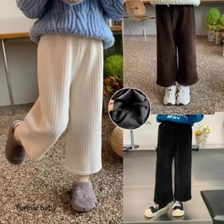 現貨24小時出貨🎈童裝 冬季 90-140碼 韓版 內裡加絨保暖時尚休閒褲 休閒長褲 九分褲 外穿長褲女童女寶