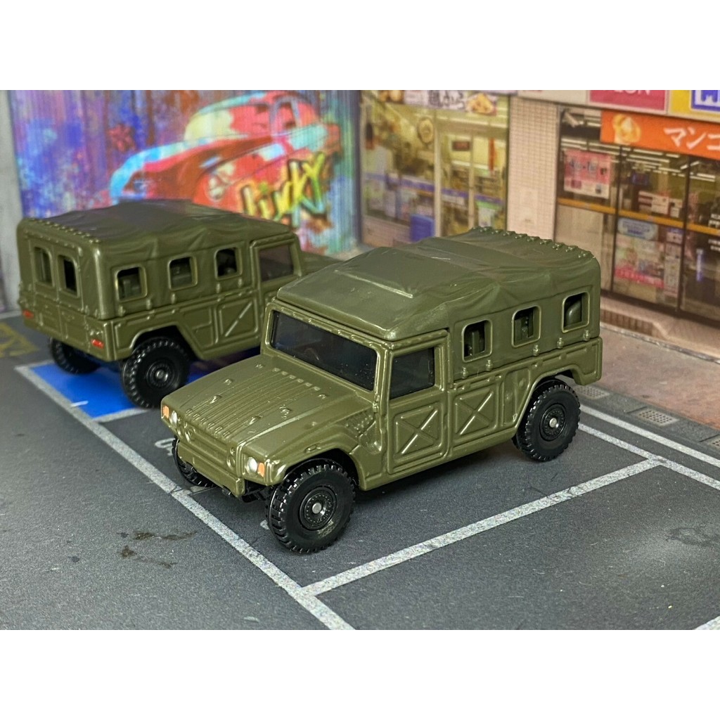 TOMICA-A13-無盒戰損-自衛隊機動悍馬車 軍綠
