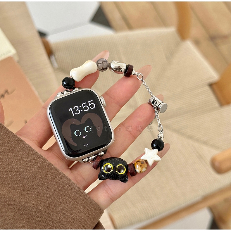 [新款貓咪拼接] apple watch 錶帶 s9 8 7 6 5 4 SE 錶帶 蘋果手錶錶帶 蘋果錶帶 s9錶帶
