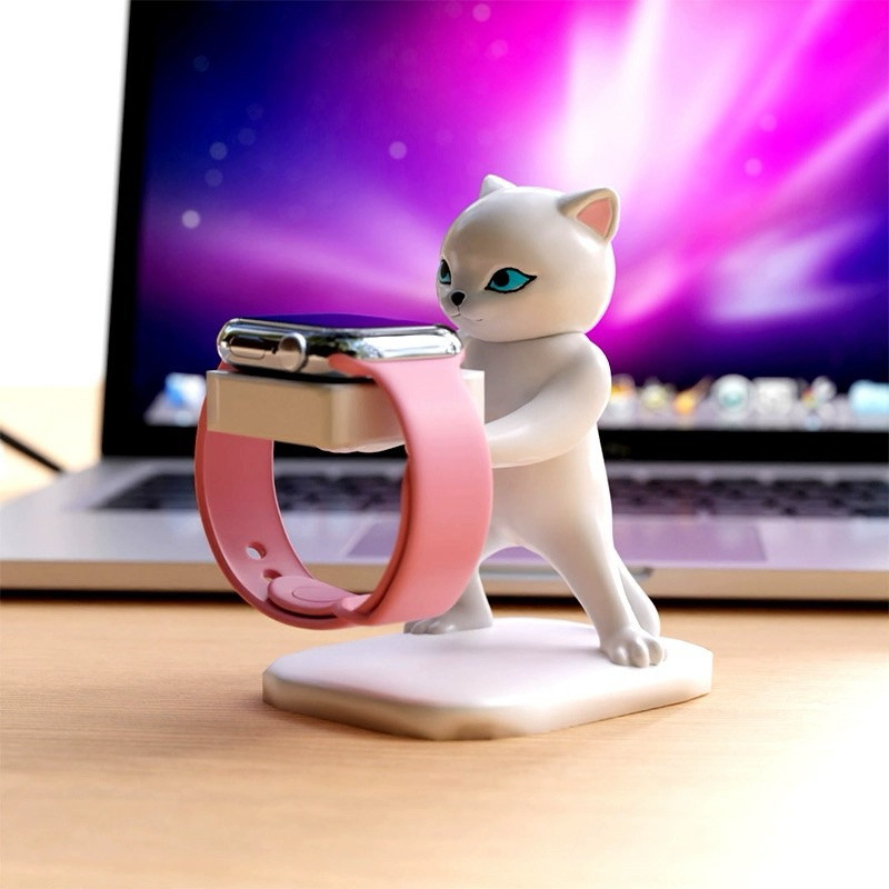 現貨 Apple Watch 妖嬈貓 造型充電支架 S8 S9 ultra(充電座 錶架 蘋果 喵星人 棺材貓 咖波