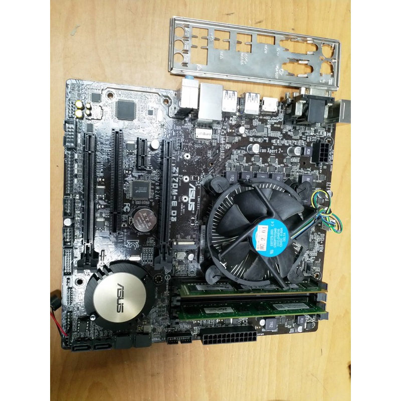 ASUS 華碩 Z170M-E D3+I3-7100+ DDR3-4G*2-拆機良品