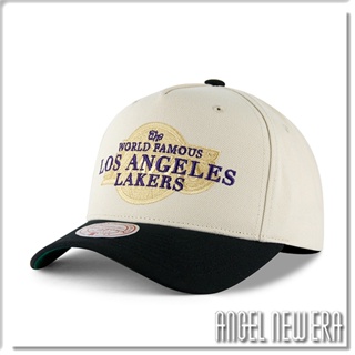 【ANGEL NEW ERA】Mitchell & Ness MN NBA 洛杉磯 湖人 經典排字 米白 雙色 卡車帽