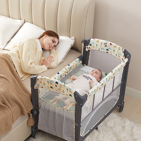 嬰兒床 床, 小戶, 型, 嬰兒, 床, 可, 折疊, 拼接, 大床, 移動, 多功能, 搖籃, 寶寶床