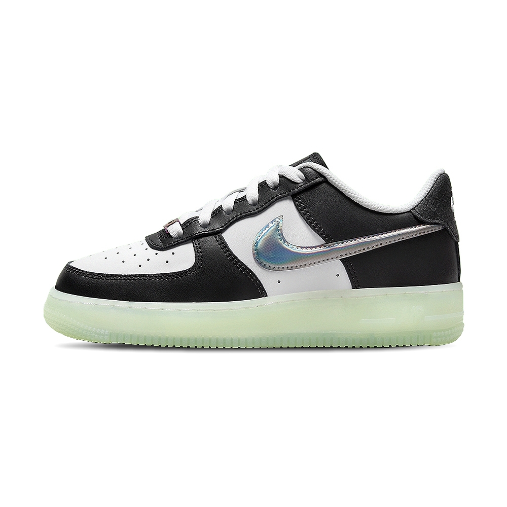 NIKE AIR FORCE 1 LV8 GS 女鞋 大童 休閒鞋 龍年款 果凍鞋底 黑白-FZ5529103