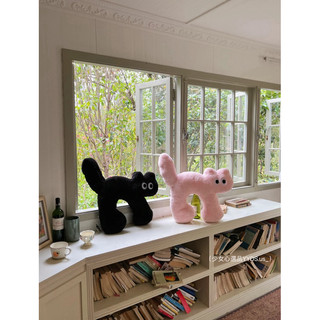 【現貨】🐱🩷🖤♡少女心選品｜驚嚇貓咪抱枕♡ 陪睡娃娃 粉色貓咪 黑色貓咪YYDS.us_