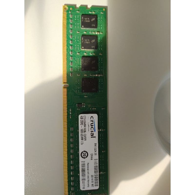 crucial 美光 ddr3 1600 4G 記憶體