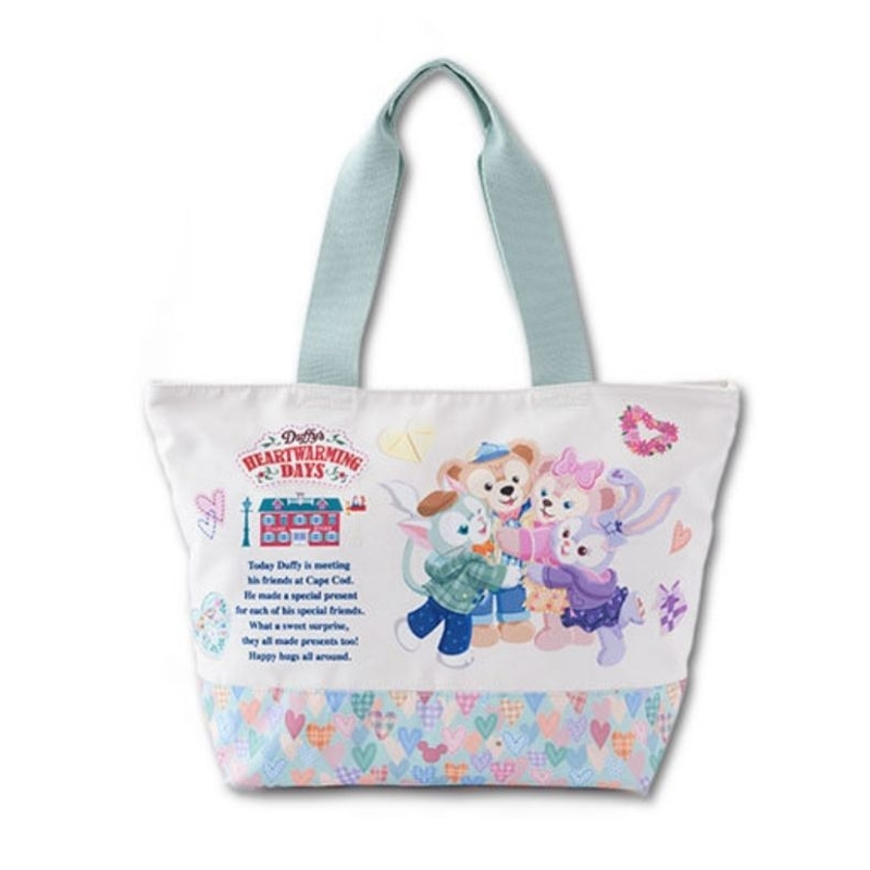 全新 日本迪士尼樂園 2018年 情人節 達菲暖心日手提包 達菲熊包包 畫家貓托特包 傑拉東尼手提袋 史黛拉兔收納袋包包