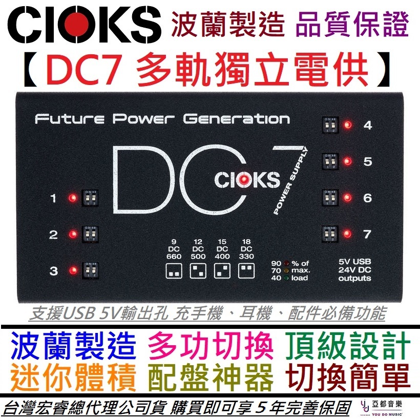 CIOKS DC7 超迷你 電源供應器 9V~18V 電供 效果器 波蘭製造 公司貨 享保固
