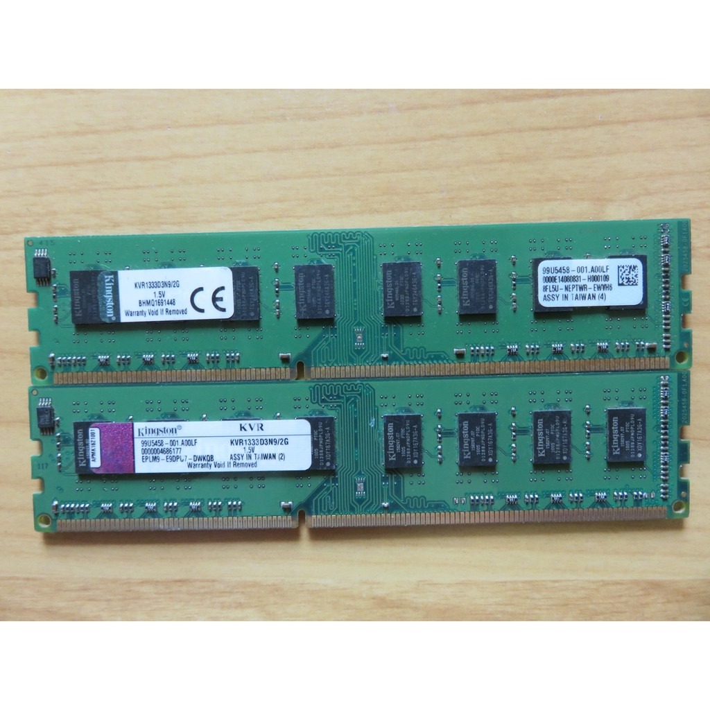 D.桌上型電腦記憶體-KVR1333D3N9 金士頓 2G*2共4G PC3-10600 DDR3 直購價80