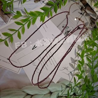 水晶超市 3 mm 鑽切 粉色 碧璽 項鍊 總長度約 49 cm + 延長鍊 5 cm 不挑款 隨機出貨