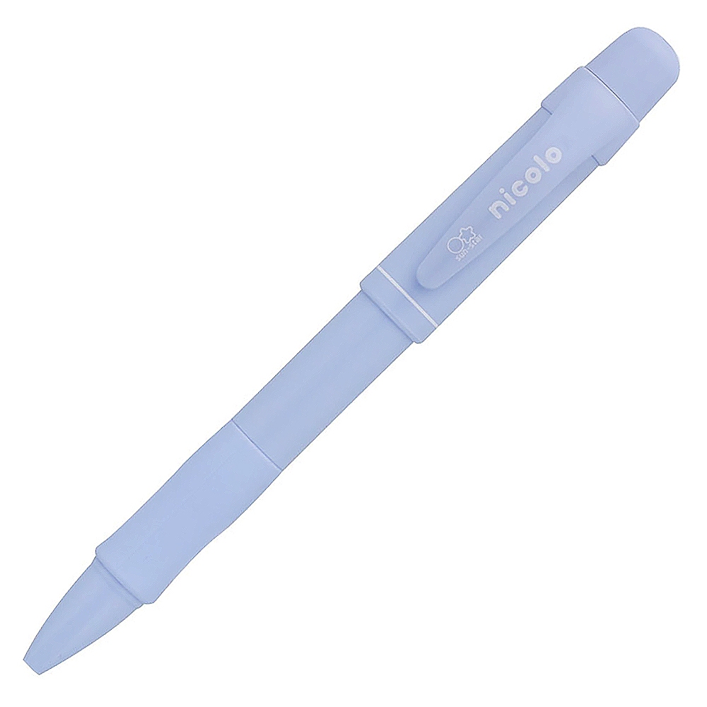sun-star 日本製 nicolo 兩段式自動鉛筆 0.3mm&0.5mm 霧粉藍 UA66178