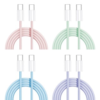 Type-C冰淇淋線 送收納盒 16 17充電線 編織線 三星 安卓 PD快充線 傳輸線 快充線｜YORI優裡