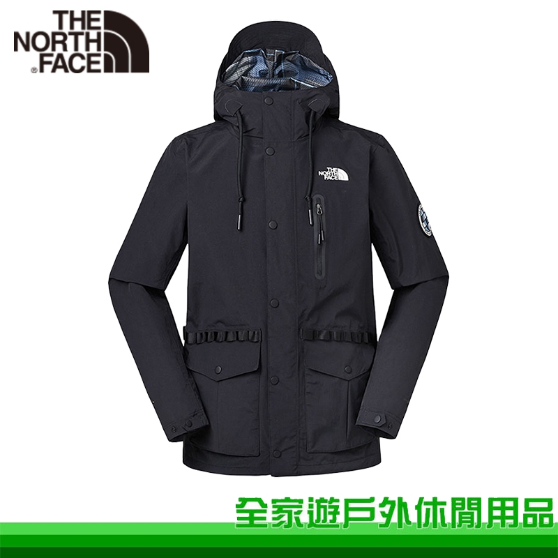 【全家遊】The North Face 美國 男DryVent 防水防風外套 黑 北臉防風外套 連帽夾克 3V3OJK3