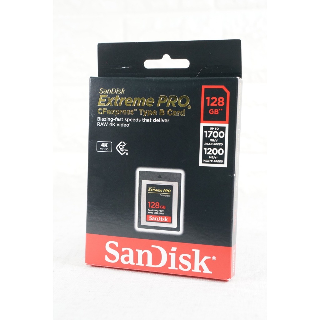 SanDisk 128GB Extreme PRO CFexpress Type B 記憶卡 全新未拆封
