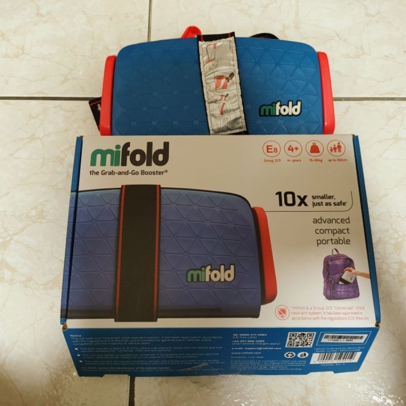 [二手] mifold 可攜帶式兒童安全座椅兒童汽車增高墊 the Grab-and-Go Booster