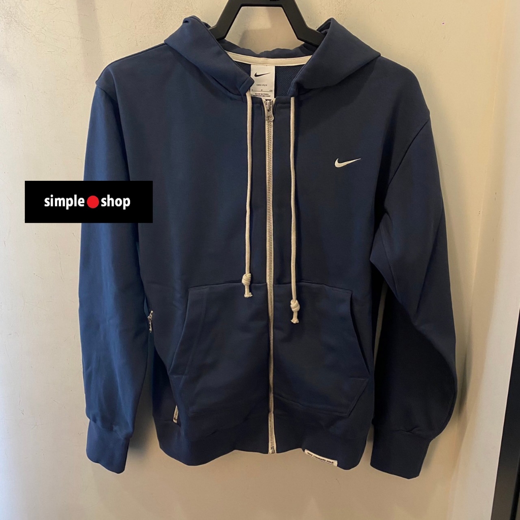 【Simple Shop】NIKE DRI-FIT 排汗 運動外套 籃球外套 連帽外套 藍色 DQ5817-437