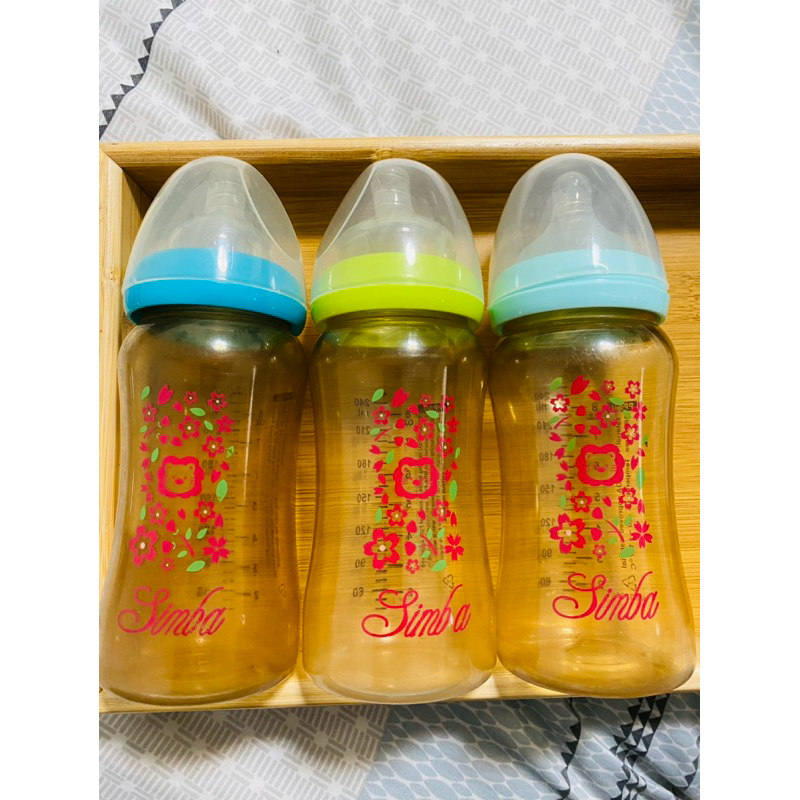 240ml simba 小獅王 辛巴 喝水奶瓶 練習奶瓶 奶瓶  PPSU 寬口奶瓶 奶瓶 二手奶瓶 嬰兒奶瓶