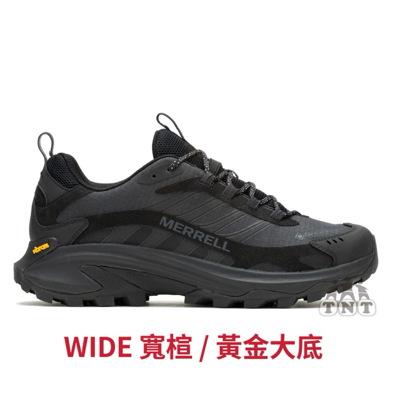 《TNT運動廣場》MERRELL MOAB SPEED 2 男 寬楦 GTX防水 黃金大底 登山鞋 ML037513W