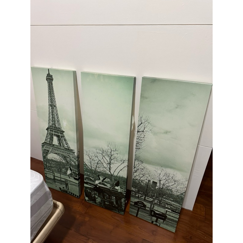 [現貨自取]實木棉布無框畫_法國巴黎鐵塔 艾菲爾鐵塔