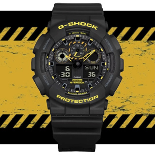 CASIO 卡西歐 G-SHOCK 搶眼風格 黑x黃雙顯腕錶 51.2mm / GA-100CY-1A