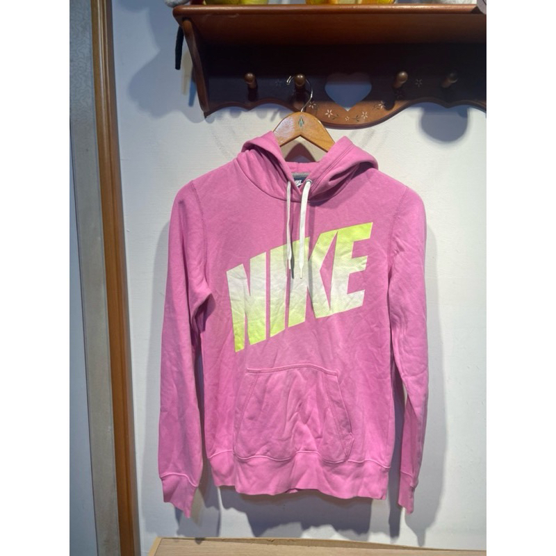 Nike  粉色 長袖帽t 女 m碼