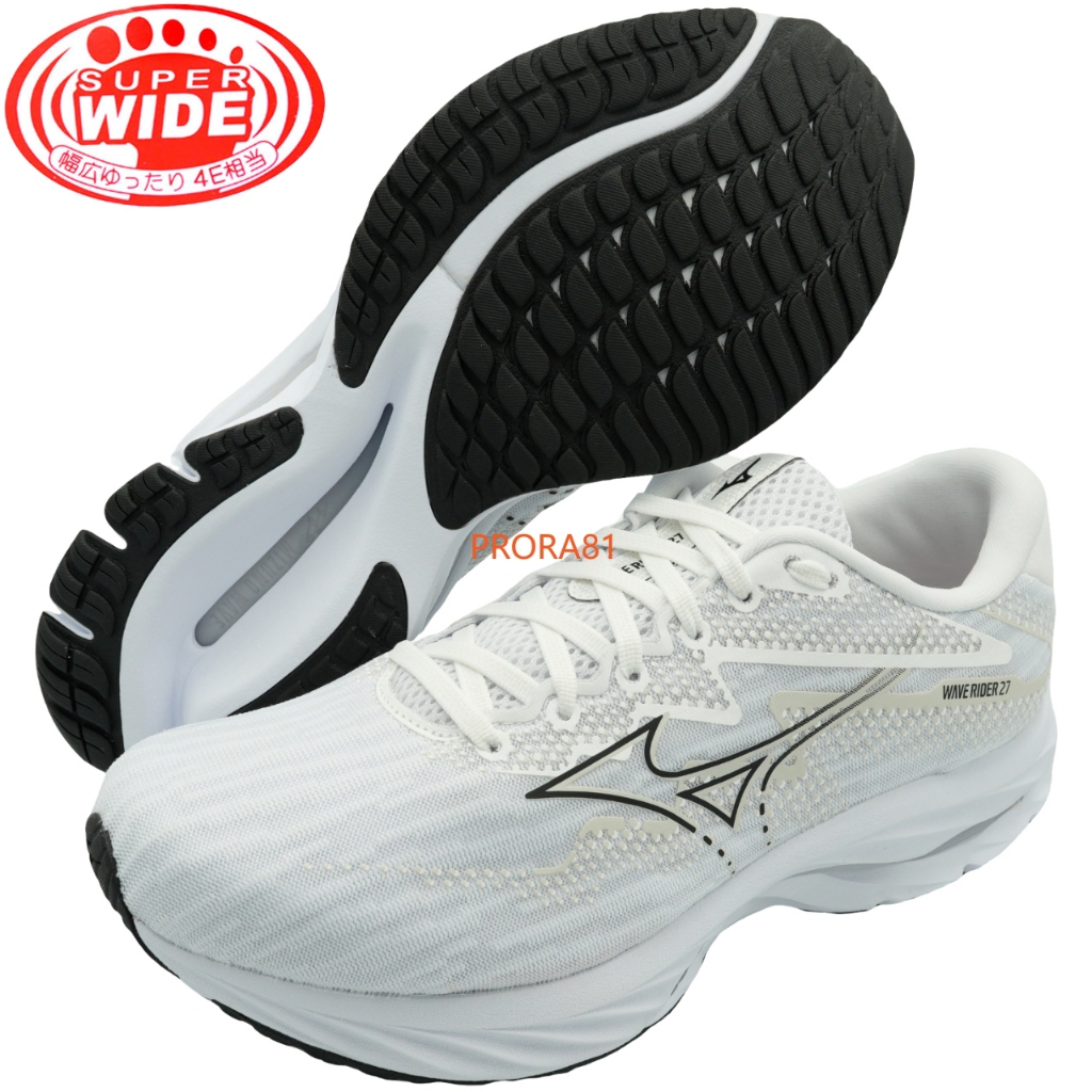 Mizuno J1GC-230458 白色 RIDER 27 男慢跑鞋【超寬楦，一般型，有13號】306M
