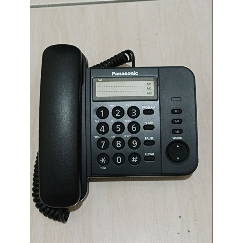電話機 黑色 Panasonic 國際牌 KX-TS520 免插電 二手